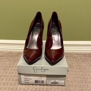 Jessica Simpson Deep Red Patent Heels